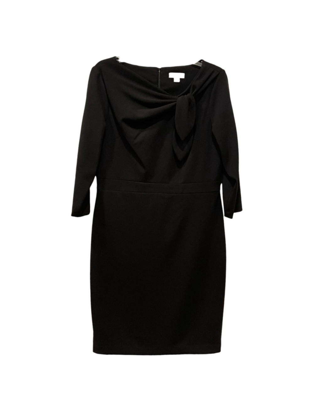 Calvin Klein Womens Size 12 Bow Neck Sheath Dress Career Work Black